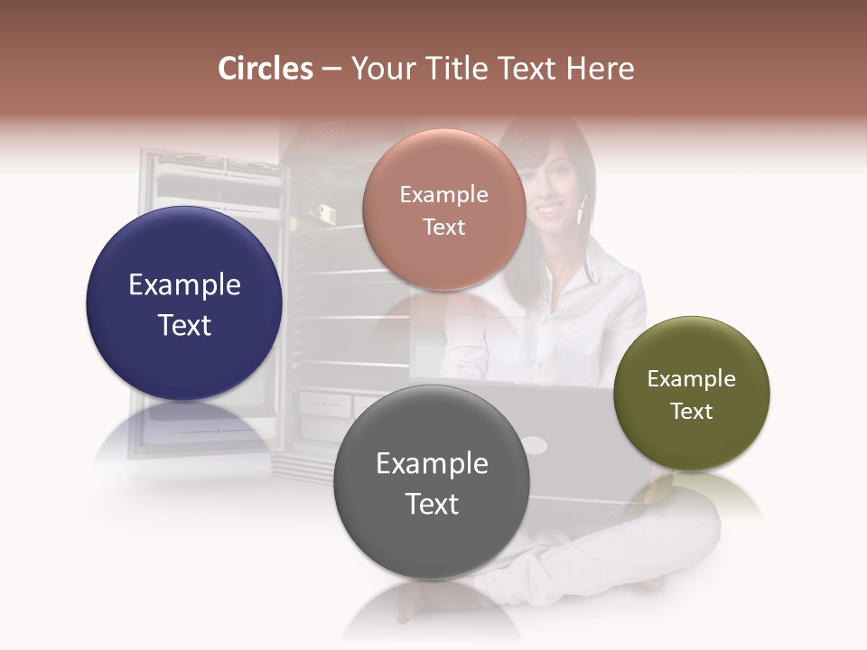 Woman Supermarket Technology PowerPoint Template