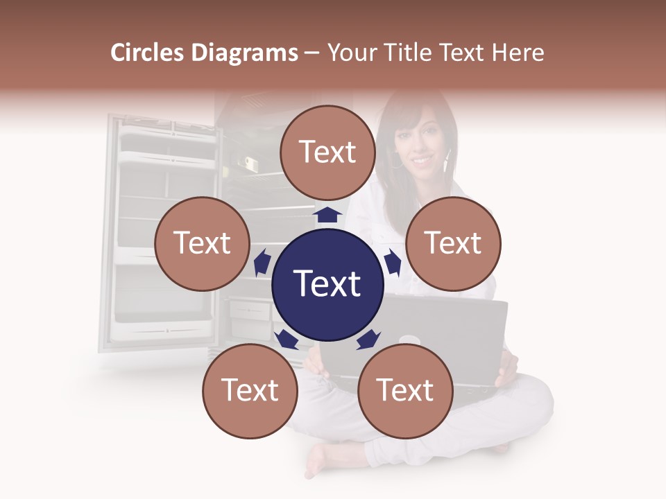 Woman Supermarket Technology PowerPoint Template