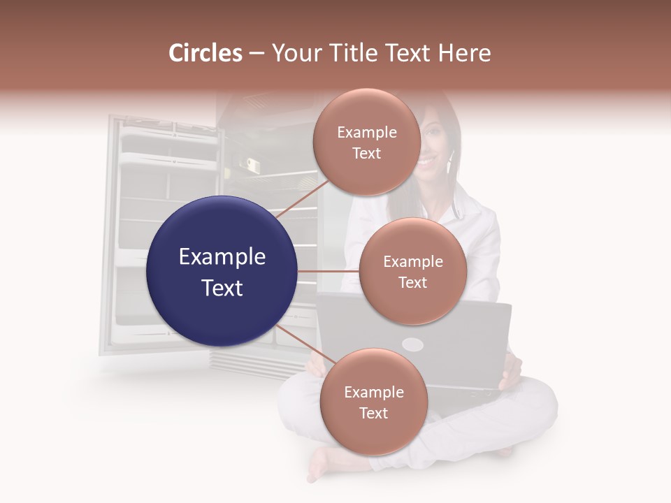 Woman Supermarket Technology PowerPoint Template