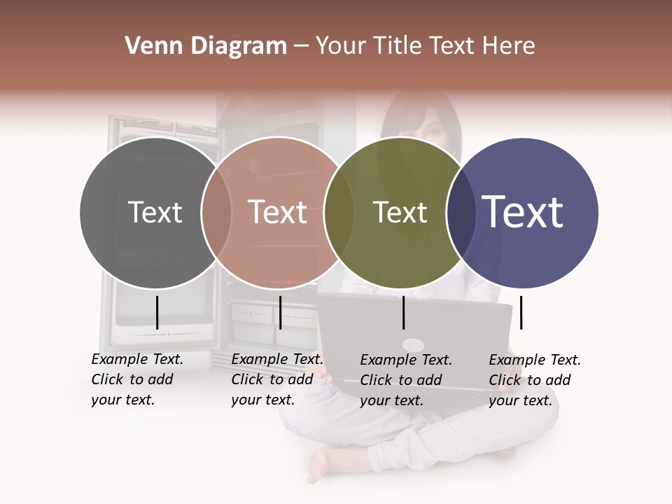Woman Supermarket Technology PowerPoint Template