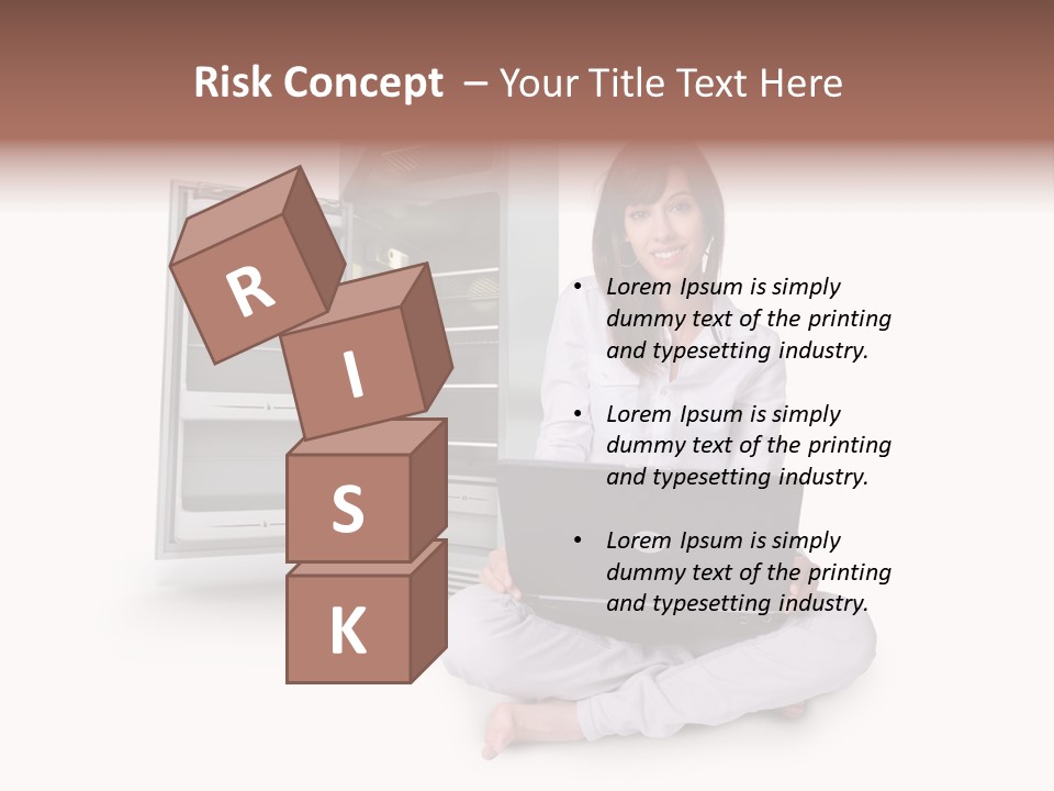 Woman Supermarket Technology PowerPoint Template