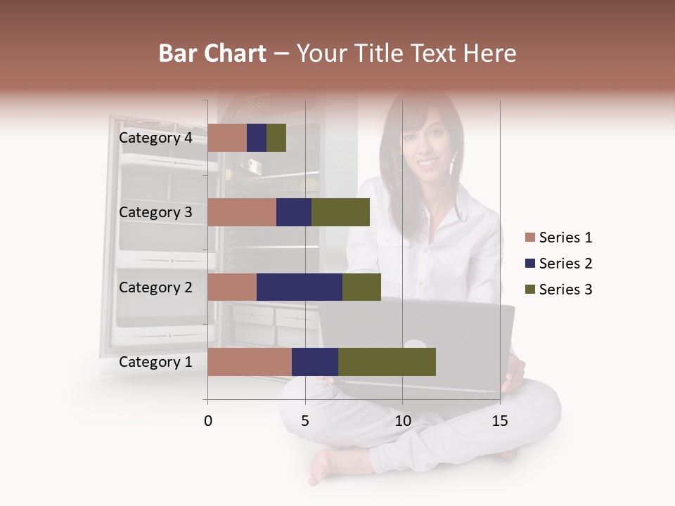 Woman Supermarket Technology PowerPoint Template