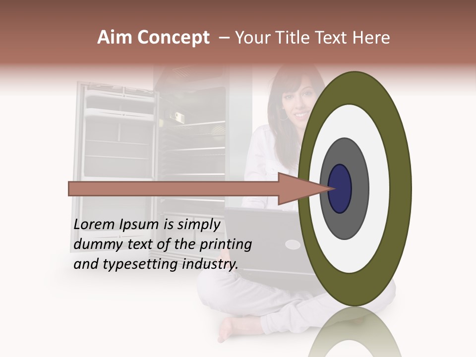 Woman Supermarket Technology PowerPoint Template