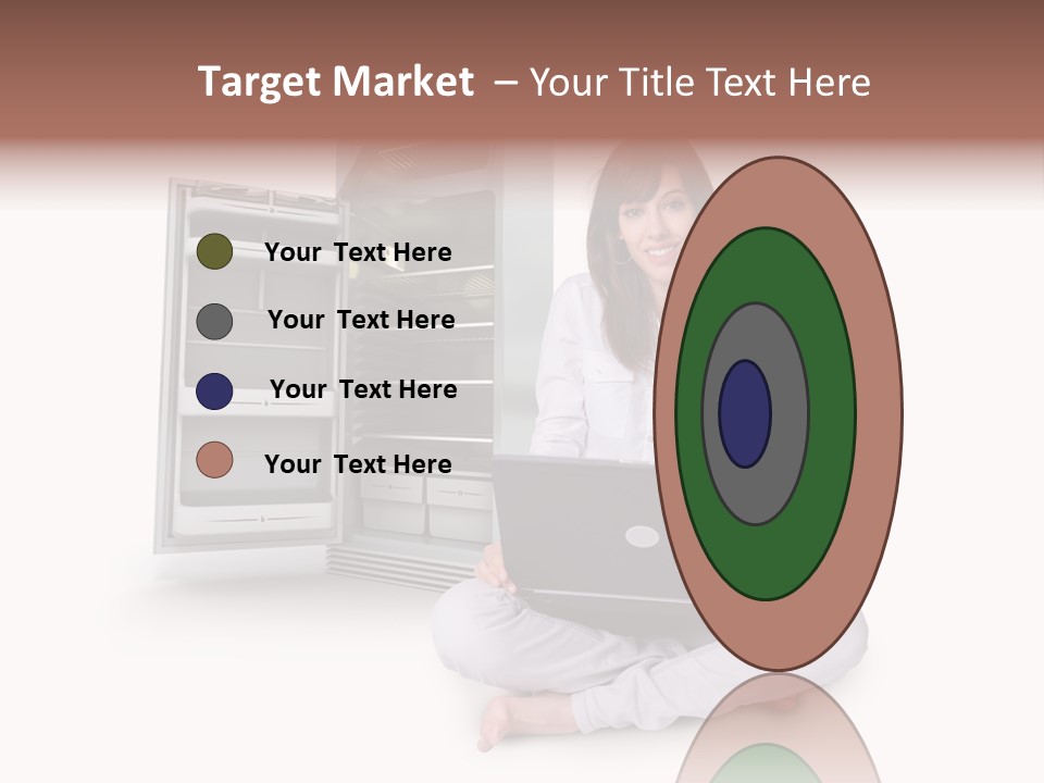 Woman Supermarket Technology PowerPoint Template