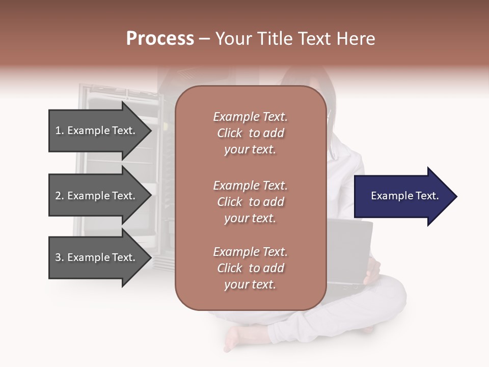 Woman Supermarket Technology PowerPoint Template
