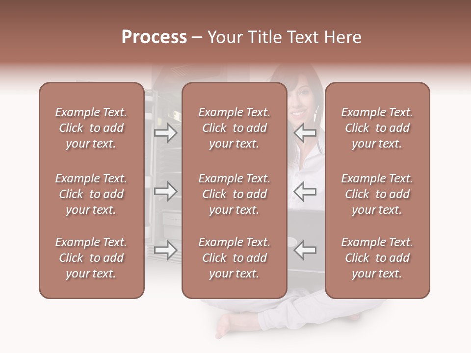 Woman Supermarket Technology PowerPoint Template