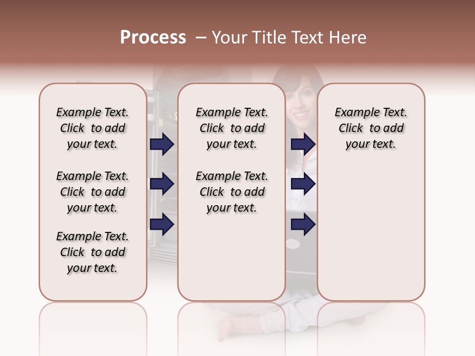 Woman Supermarket Technology PowerPoint Template