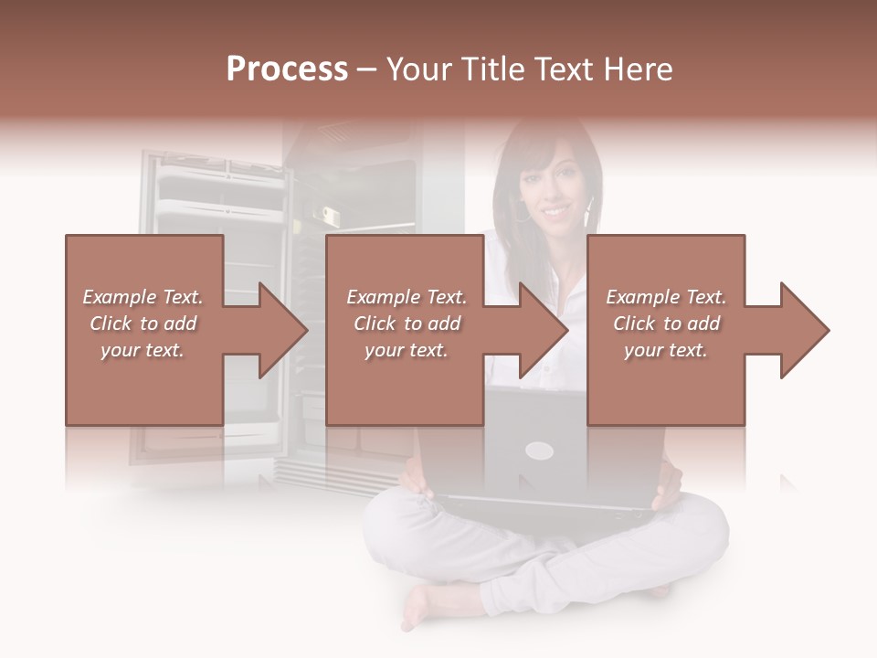 Woman Supermarket Technology PowerPoint Template