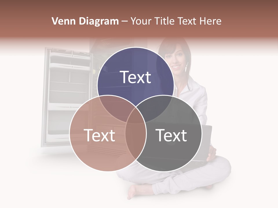 Woman Supermarket Technology PowerPoint Template