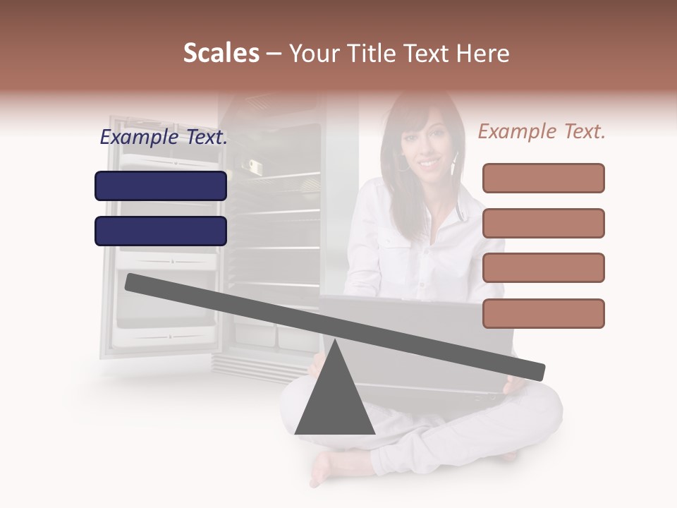 Woman Supermarket Technology PowerPoint Template