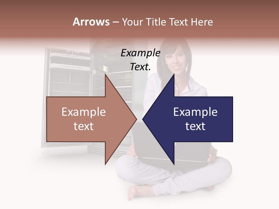 Woman Supermarket Technology PowerPoint Template
