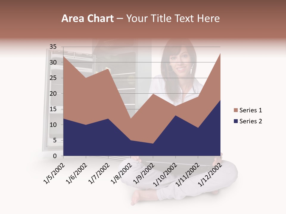 Woman Supermarket Technology PowerPoint Template