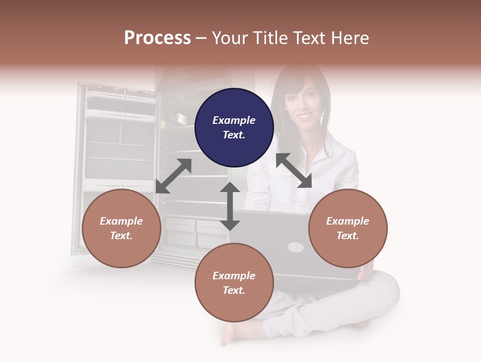 Woman Supermarket Technology PowerPoint Template