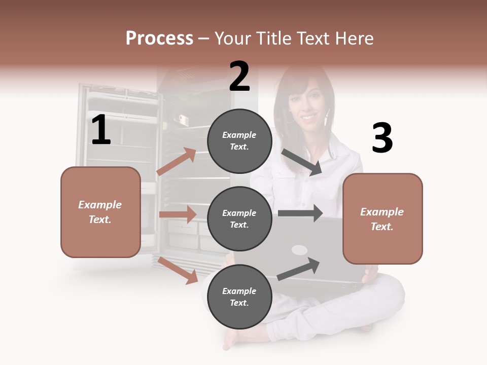 Woman Supermarket Technology PowerPoint Template