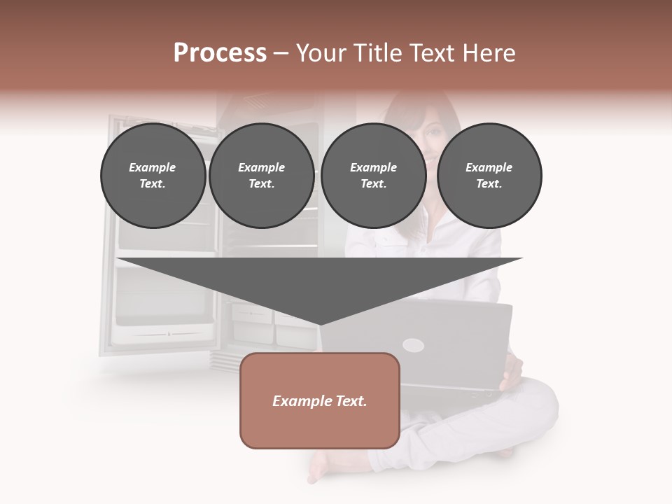 Woman Supermarket Technology PowerPoint Template