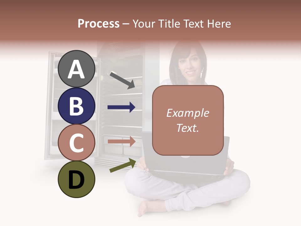 Woman Supermarket Technology PowerPoint Template
