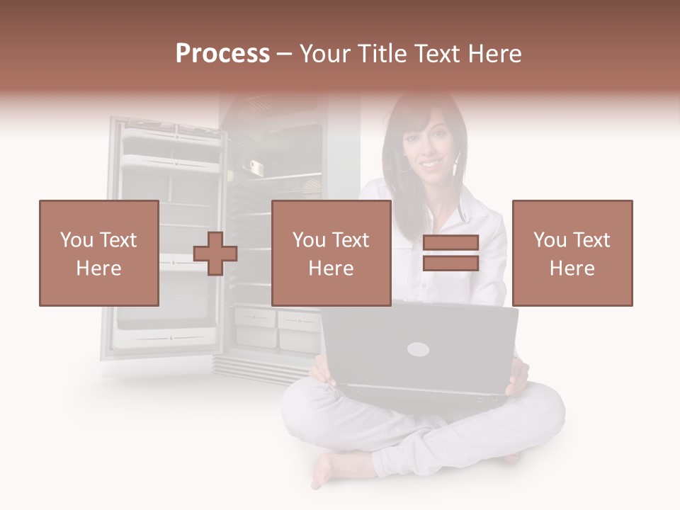 Woman Supermarket Technology PowerPoint Template