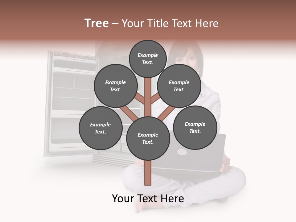 Woman Supermarket Technology PowerPoint Template
