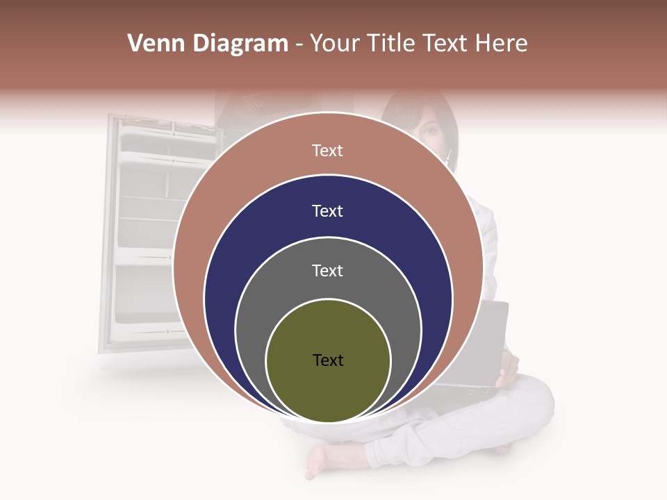 Woman Supermarket Technology PowerPoint Template