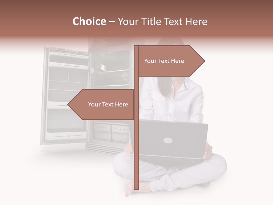 Woman Supermarket Technology PowerPoint Template