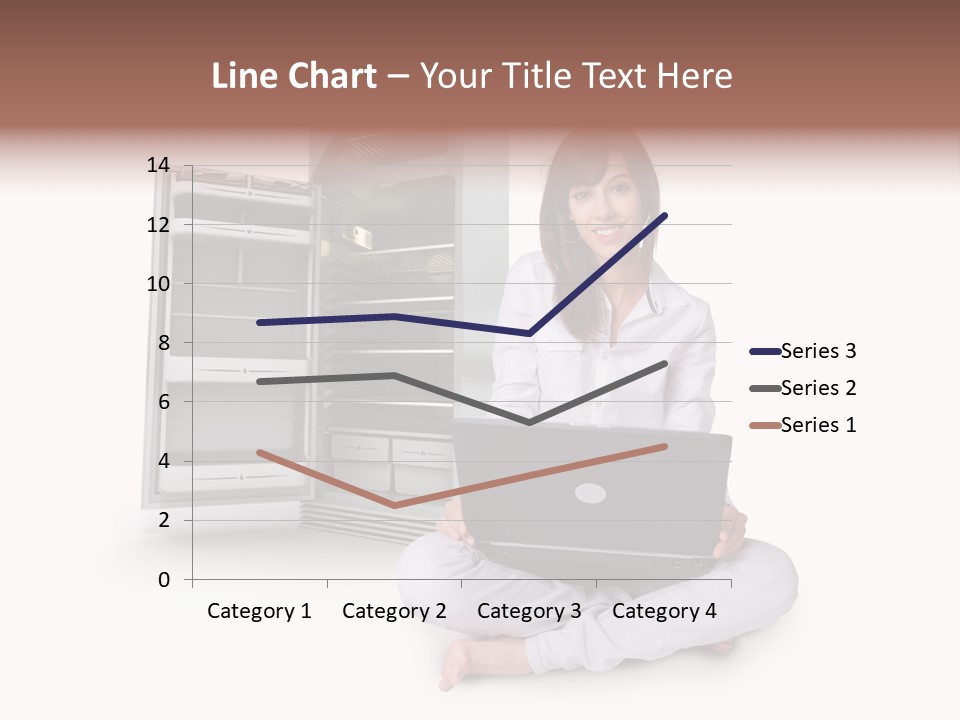 Woman Supermarket Technology PowerPoint Template