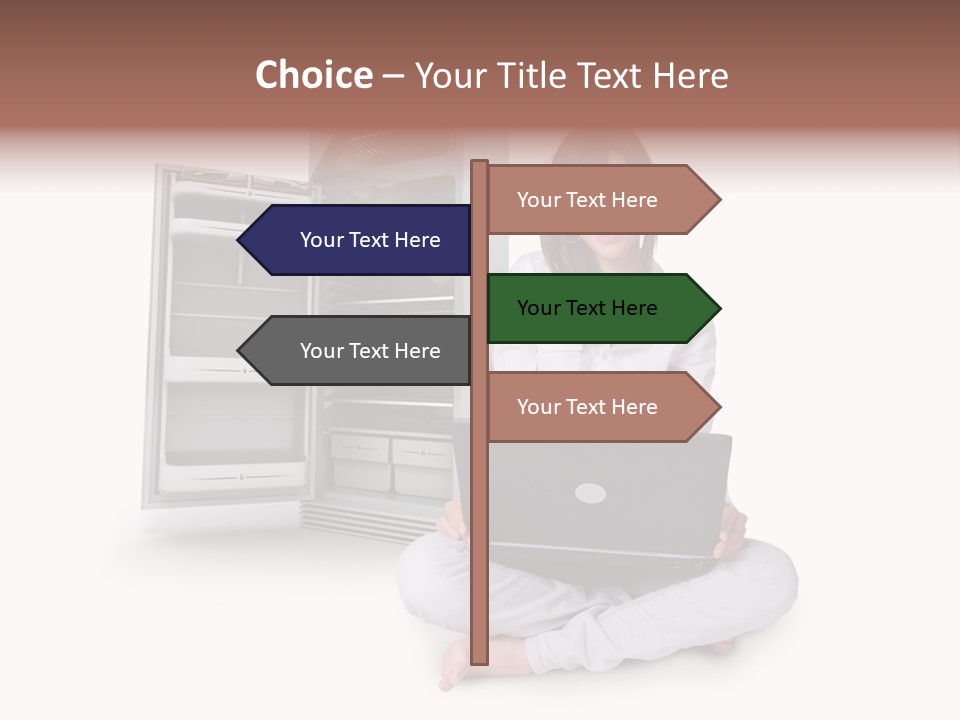 Woman Supermarket Technology PowerPoint Template