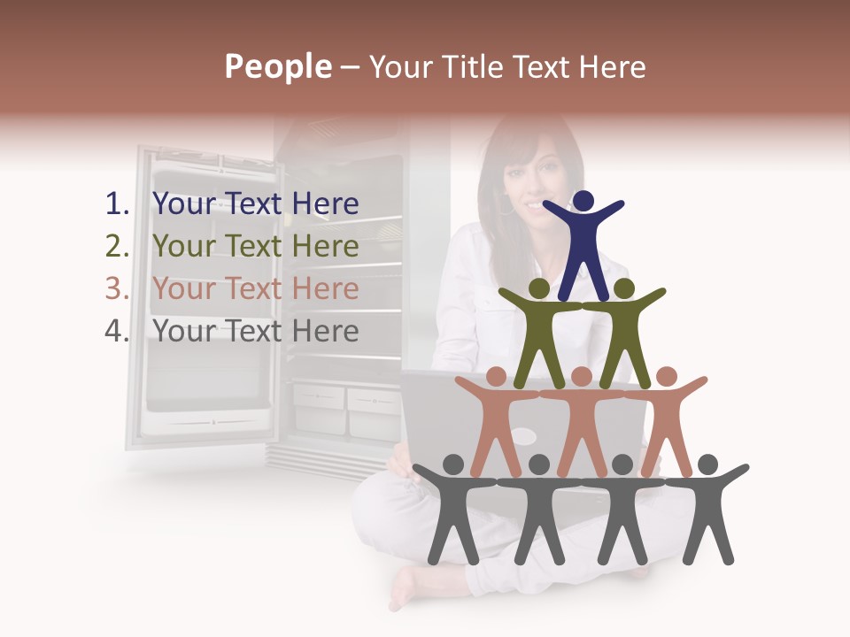 Woman Supermarket Technology PowerPoint Template