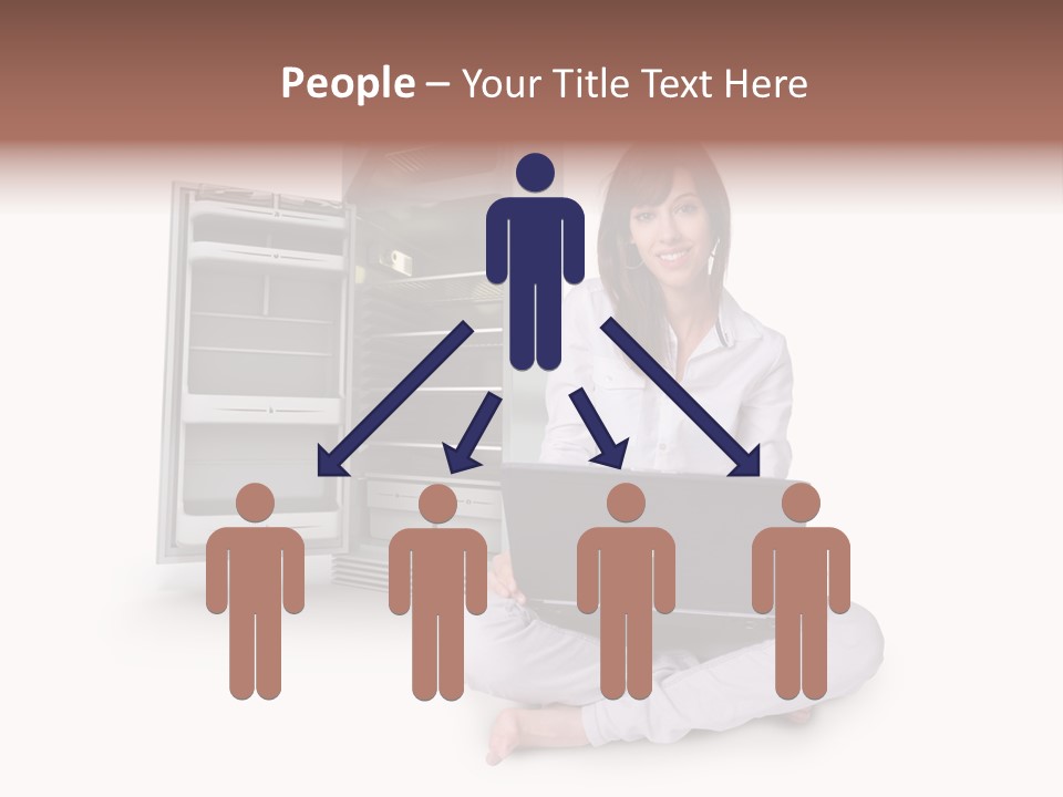 Woman Supermarket Technology PowerPoint Template