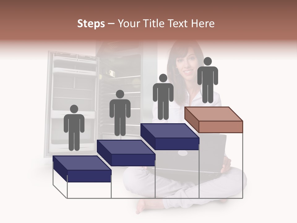 Woman Supermarket Technology PowerPoint Template