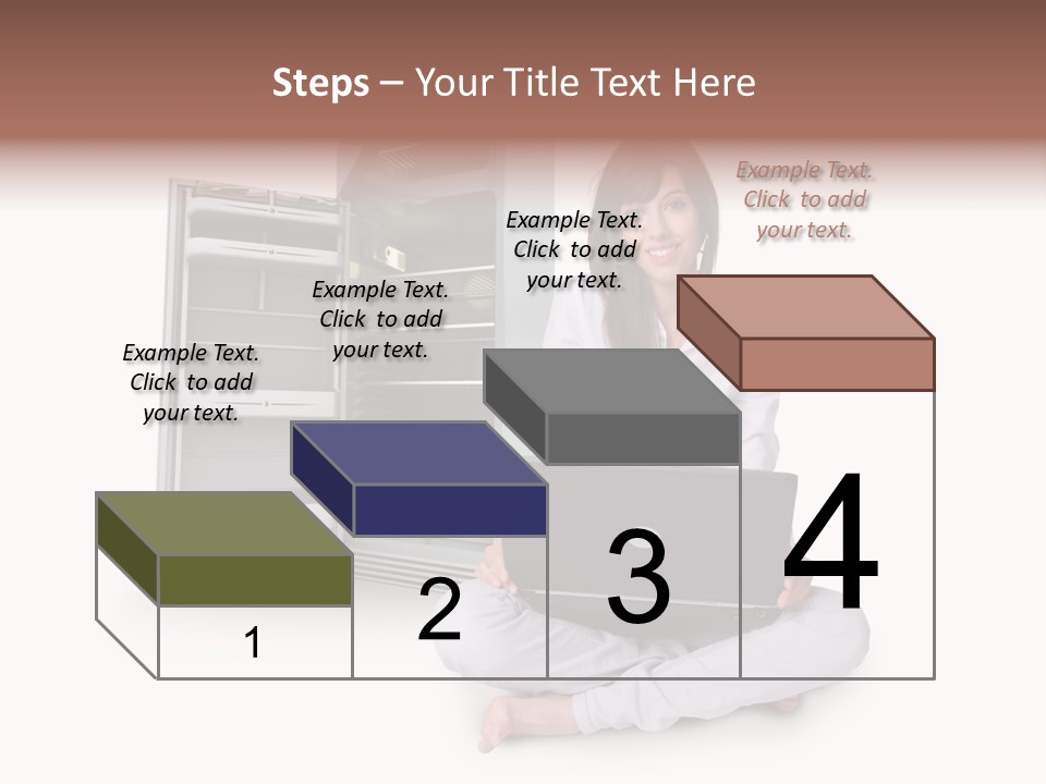 Woman Supermarket Technology PowerPoint Template