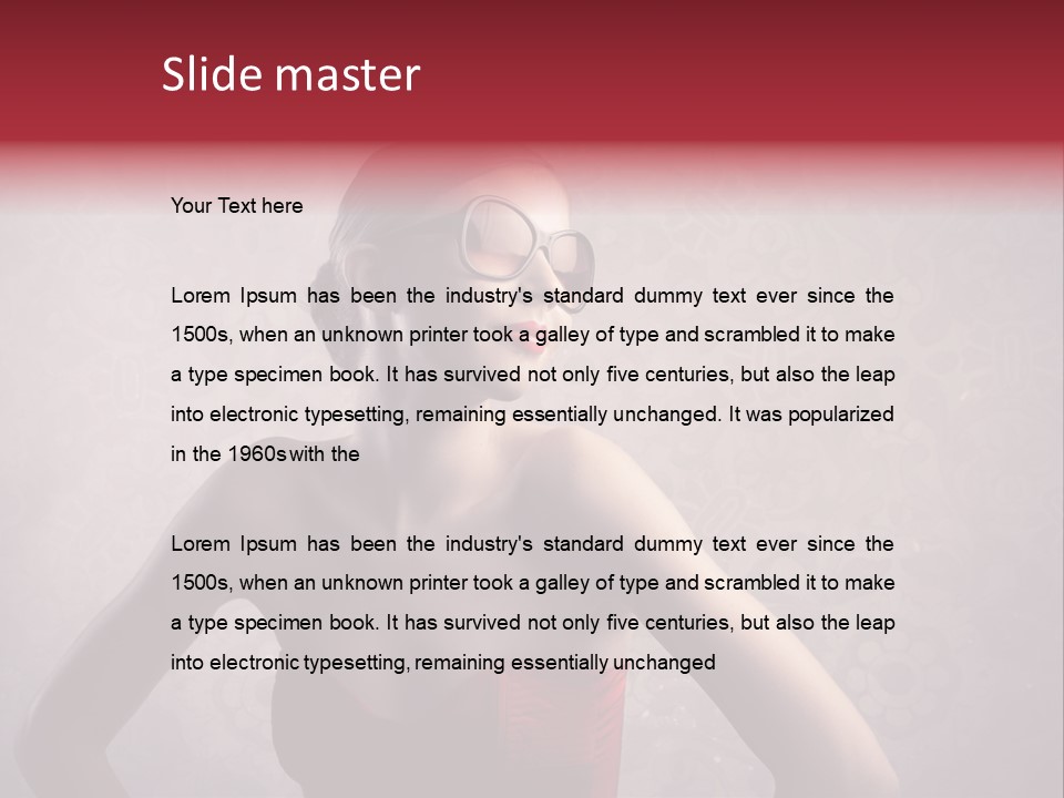 Young Background Dress PowerPoint Template