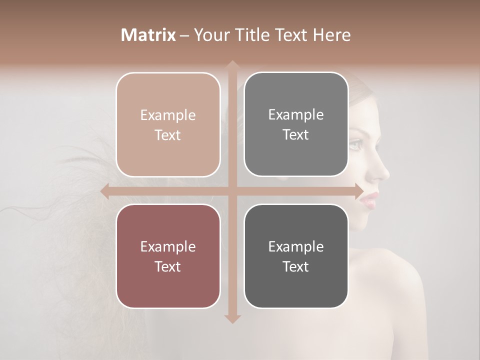 Naked Hairstyle Girl PowerPoint Template