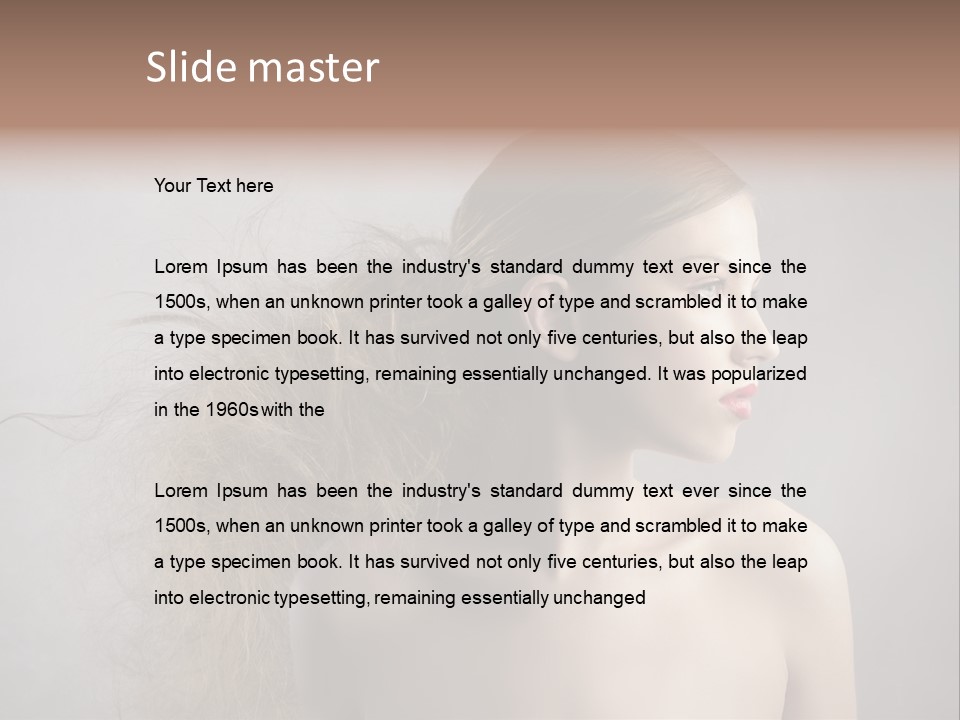 Naked Hairstyle Girl PowerPoint Template