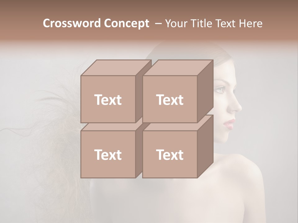 Naked Hairstyle Girl PowerPoint Template