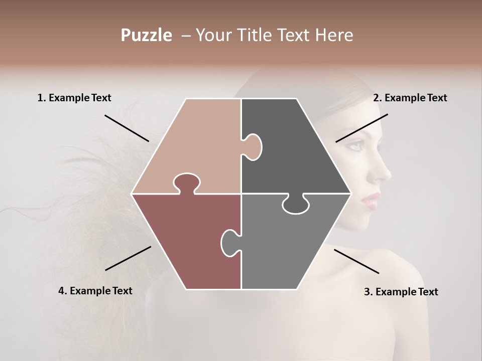 Naked Hairstyle Girl PowerPoint Template