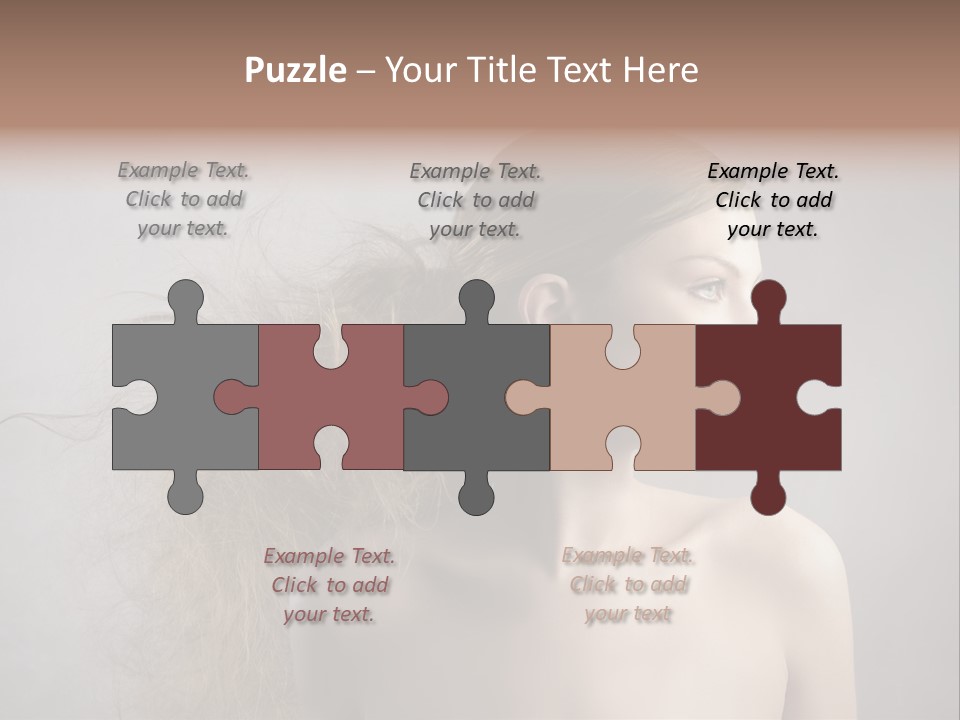 Naked Hairstyle Girl PowerPoint Template