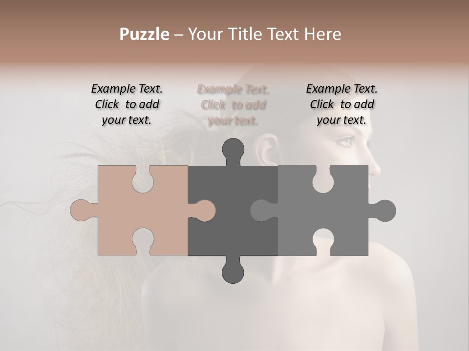 Naked Hairstyle Girl PowerPoint Template