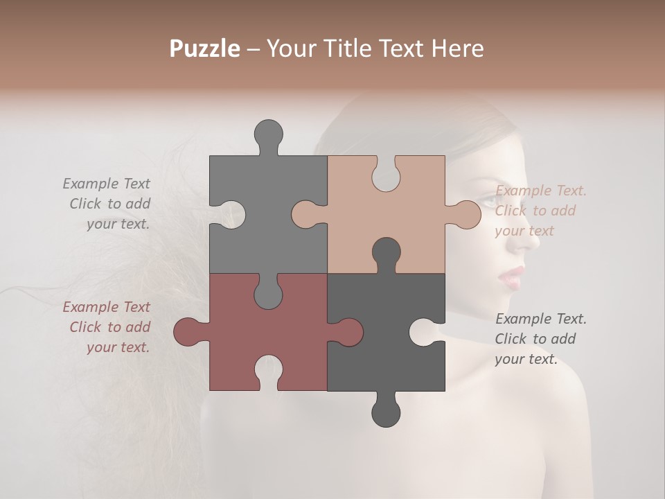 Naked Hairstyle Girl PowerPoint Template