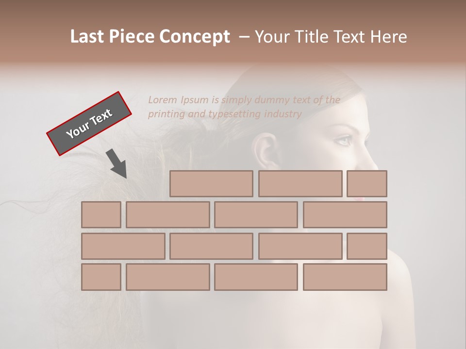 Naked Hairstyle Girl PowerPoint Template