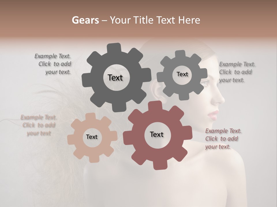 Naked Hairstyle Girl PowerPoint Template