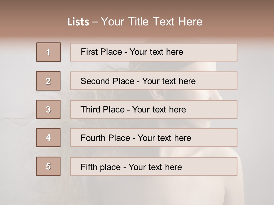 Naked Hairstyle Girl PowerPoint Template