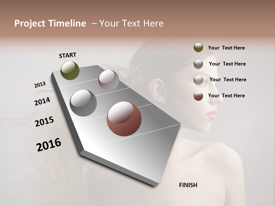 Naked Hairstyle Girl PowerPoint Template