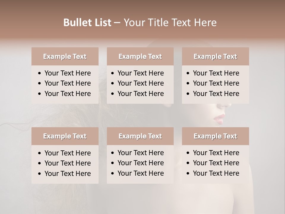 Naked Hairstyle Girl PowerPoint Template