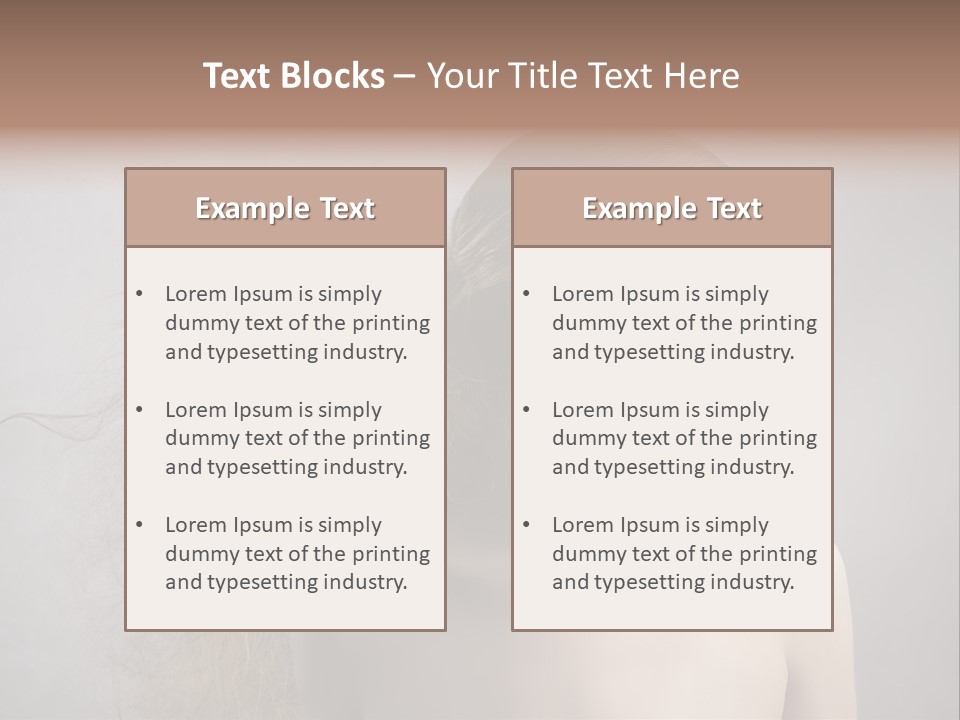 Naked Hairstyle Girl PowerPoint Template