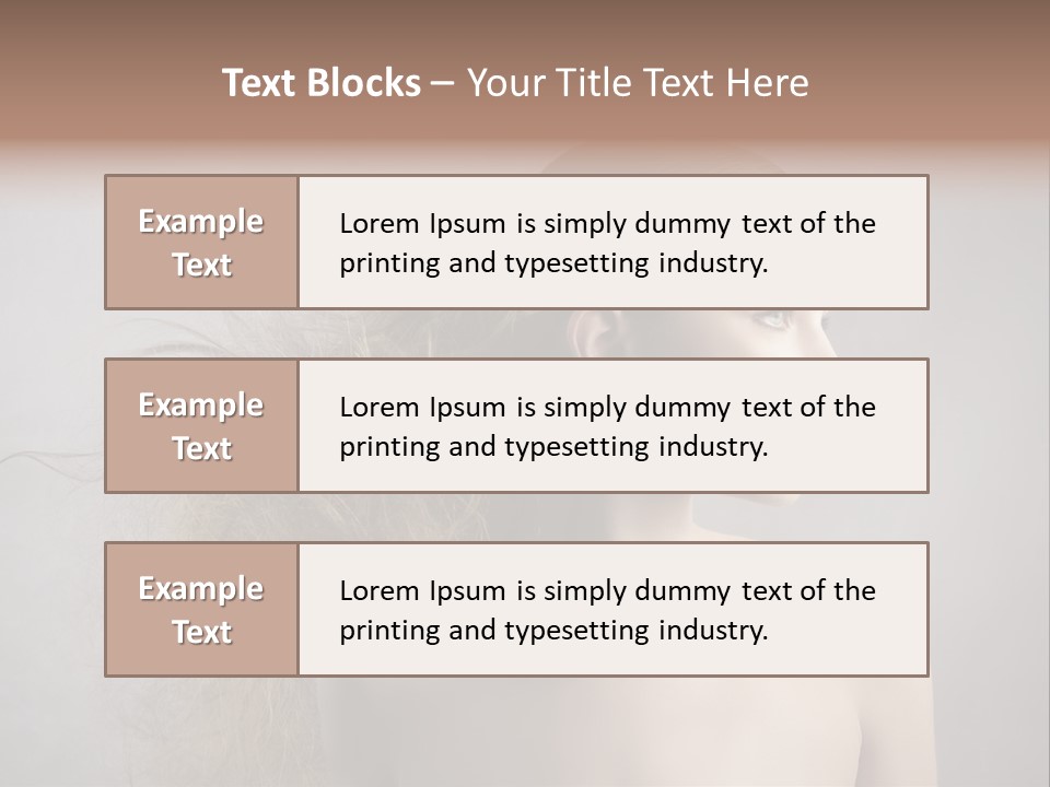 Naked Hairstyle Girl PowerPoint Template