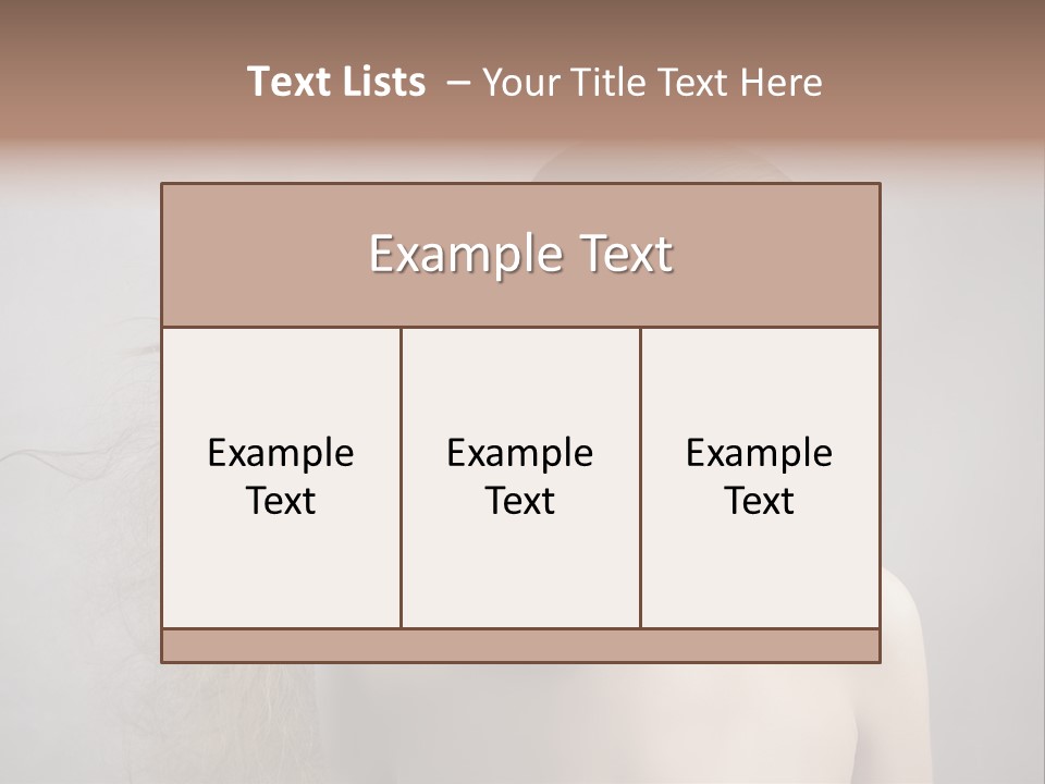 Naked Hairstyle Girl PowerPoint Template