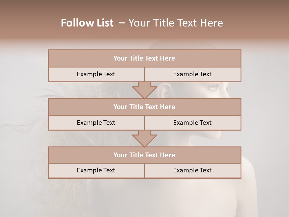 Naked Hairstyle Girl PowerPoint Template