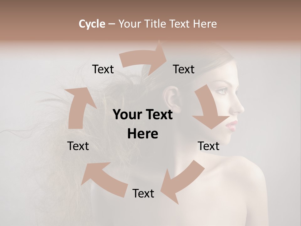 Naked Hairstyle Girl PowerPoint Template