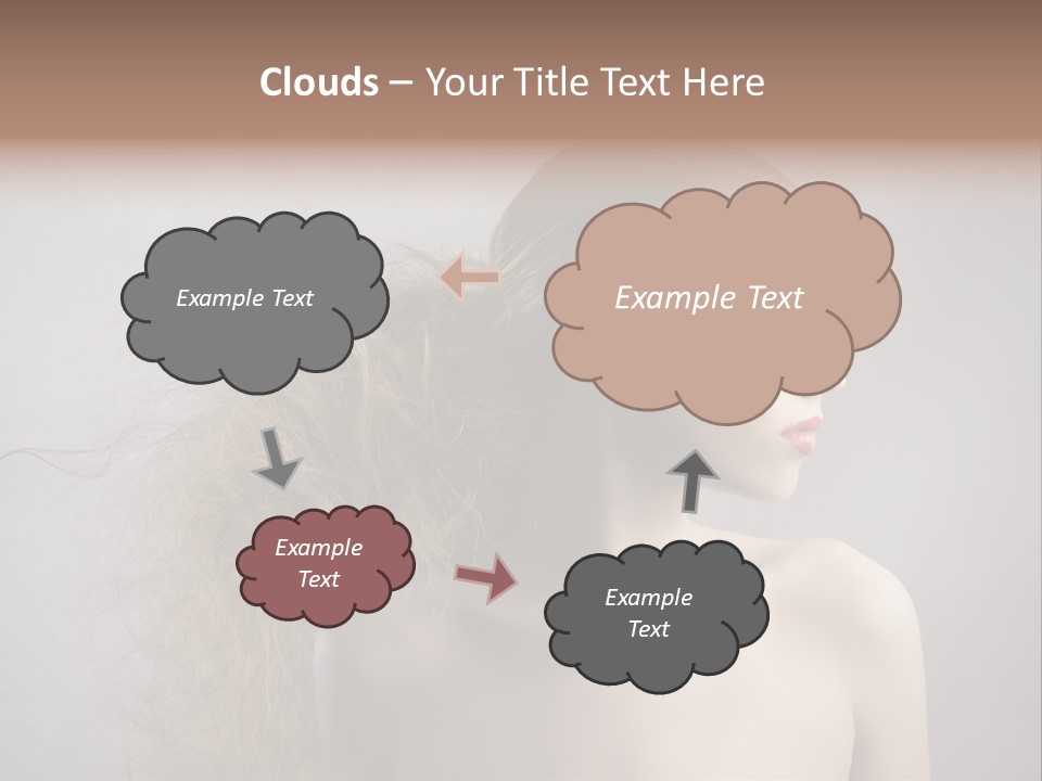 Naked Hairstyle Girl PowerPoint Template