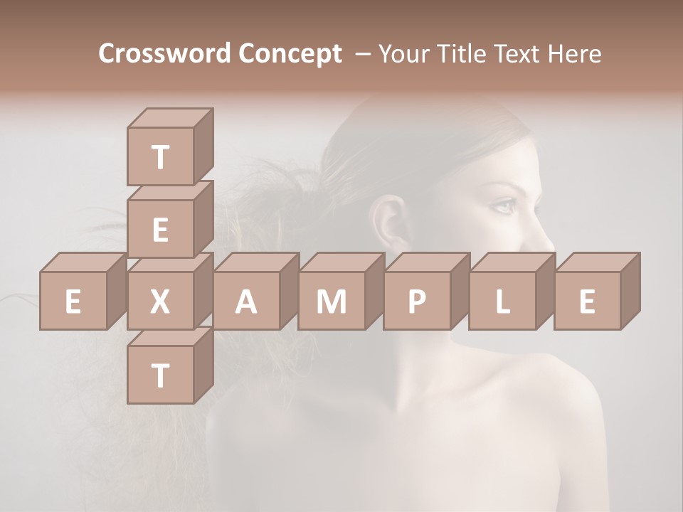 Naked Hairstyle Girl PowerPoint Template